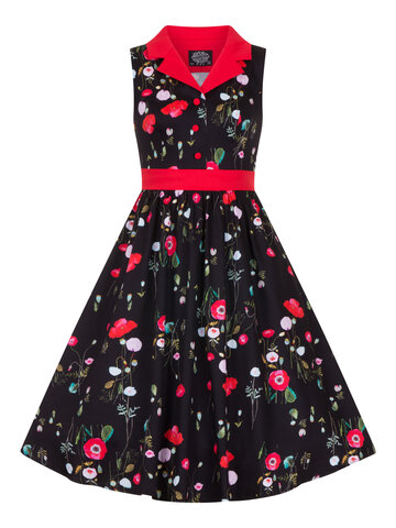 Geschenktipp Vintage Pin Up Kleid Klatschmohn
